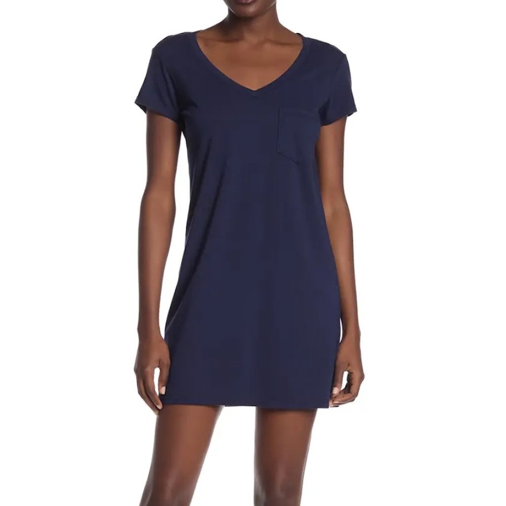 Michael Stars Navy Jersey T Shirt Dress Size S